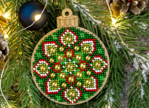 ,Siuvinėjimo karoliukais rinkinys Žalias Žaisliukas (Wonderland FLK-395)